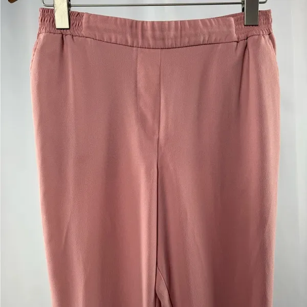Anthropologie the Essential High Waist Pull-On‎ Trouser in Pink Crepe Size XS - Image 5