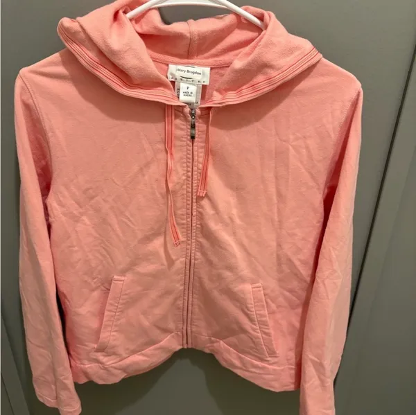 Mary Brogdon Pink Zip Up Hoodie - Image 2