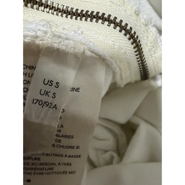 Free People Go West Jean‎ Denim Overall Jumpsuit Zinc White Women's Size Small - Image 14