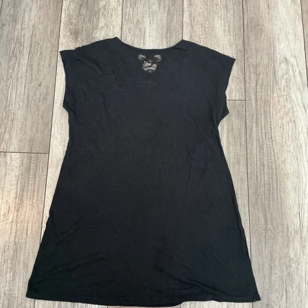 Disney Mickey Mouse Black Tunic‎ Top Womens L/XL Lace Back Detail - Image 7