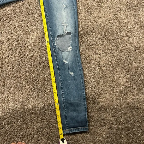 Kancan Distressed Denim Jeans Sz 23 Blue - Image 6