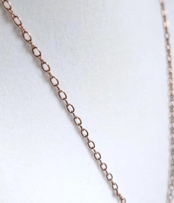 Betsey Johnson Copper Vintage Floral Medallion Necklace 18" - Image 3