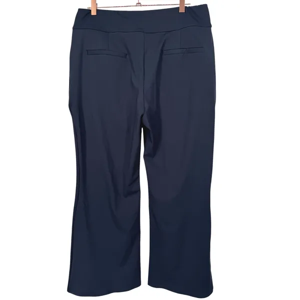 NWT Halara Flex High Waisted Pocket Work Flare Pants Navy Blue Size XLP - Image 7