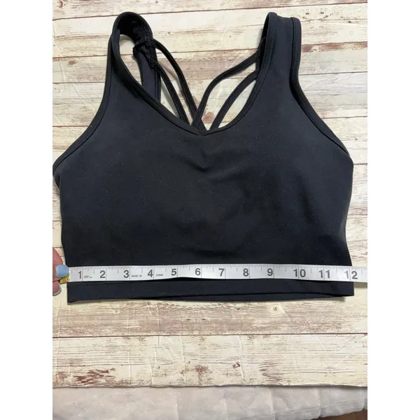 Freely Sports Bar Strappy Size Small Black Yoga Athleisure Active - Image 4