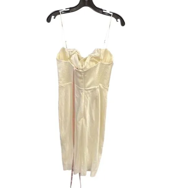 New HOUSE OF CB London Myrna Corset Slip Midi Dress Ivory White L+ La - Image 6