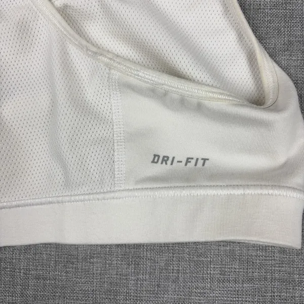 Nike Sports Bra‎ Womens S White Racerback Dri-FIT Mesh Wireless Breathable - Image 7