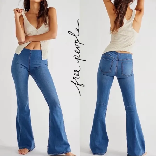 Free People We The Free Penny Pull-On Flare Jeans Size 27 - Image 2