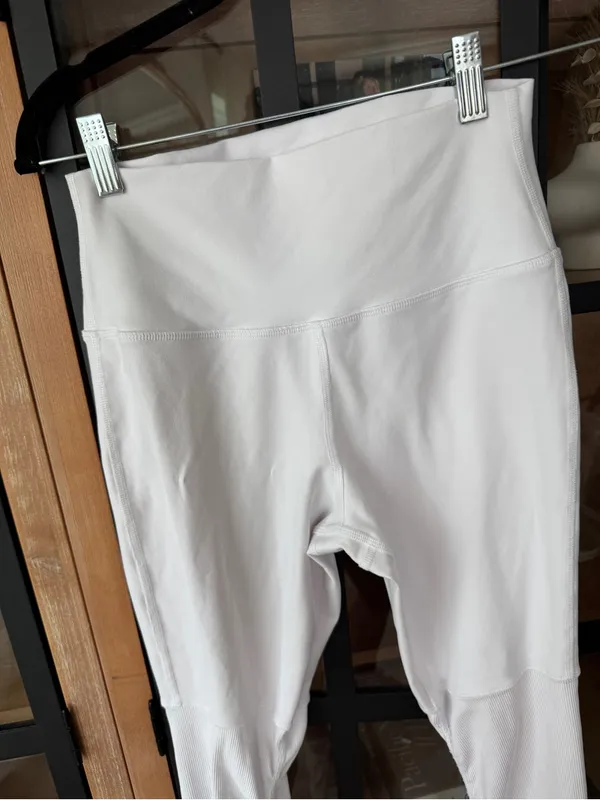 ALO Leggings Airbrush High Waisted Goddess yoga ribbed long ruched bride - Image 9