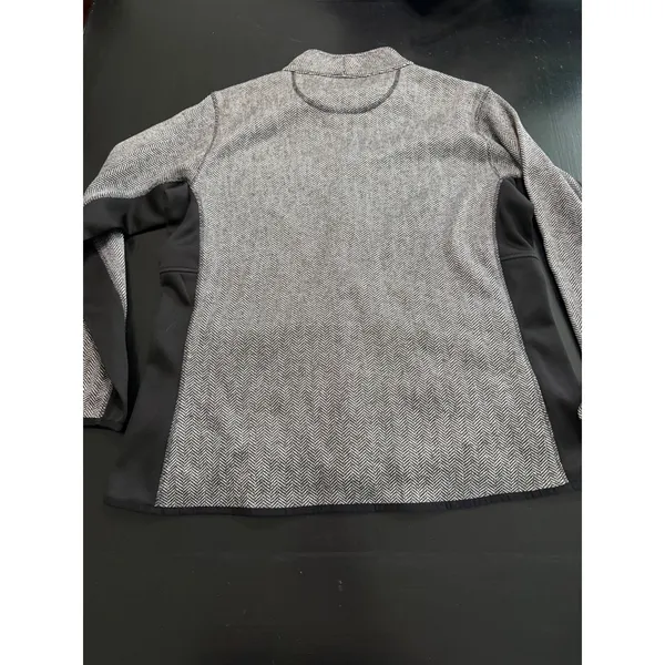 Marc New York Andrew Marc Herringbone Full Zip Jacket Grey‎ Black Womens XXL - Image 6