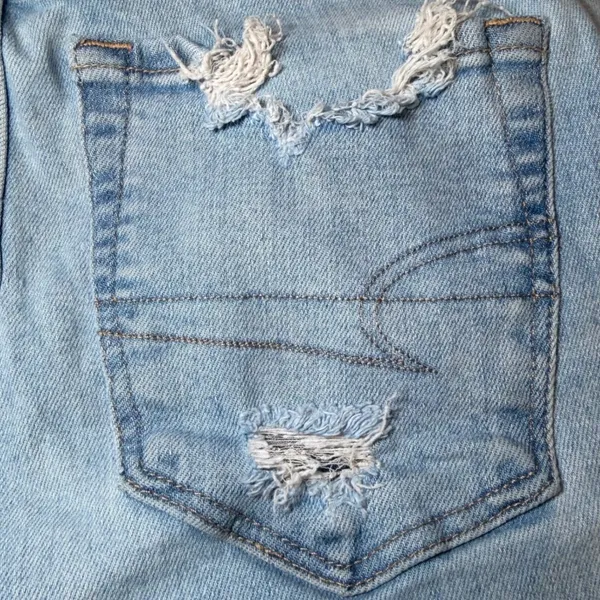 American Eagle Womens 4 Regular Hi-Rise Jegging Jeans Luxe Stretch Distressed - Image 8