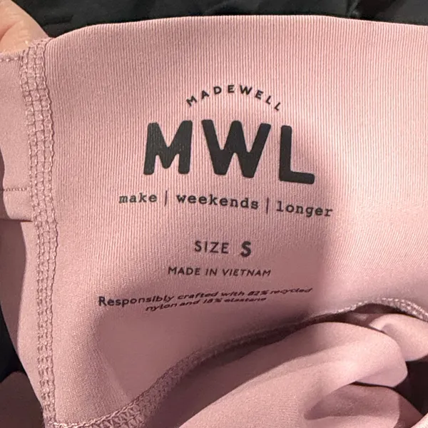 Madewell Women's Light Pink Athletic Biker Shorts‎ Woman’s Size Small - Image 3