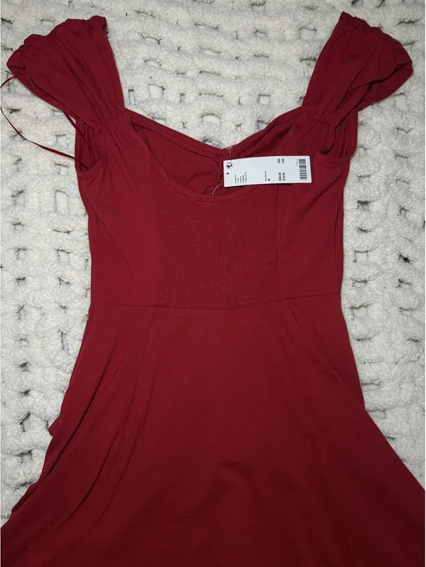 Urban Outfitters Women's Red bow Dress - Image 2