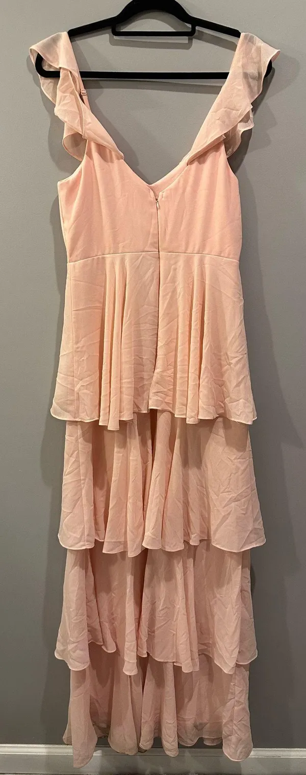 Lulus Moments of Magic Blush Pink Tiered Ruffled Maxi Dress - Image 4