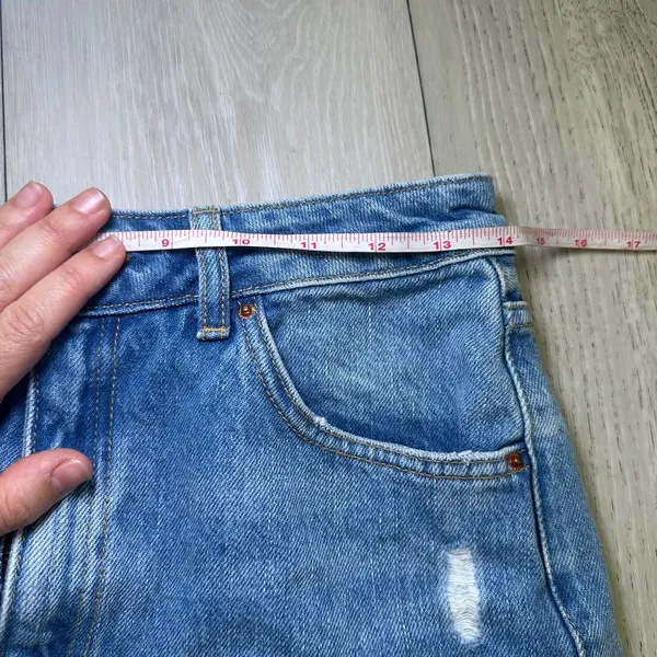 Topshop moto mom cutoff high waisted denim jean‎ hot shorts size 6 cutoff frayed - Image 6