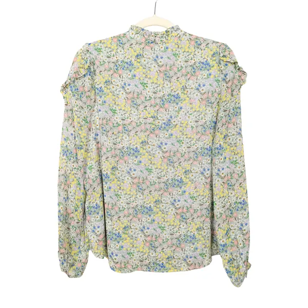 ADYSON PARKER Jadeite Floral Ruffle Sleeve Button Front Blouse Women's Medium - Image 2