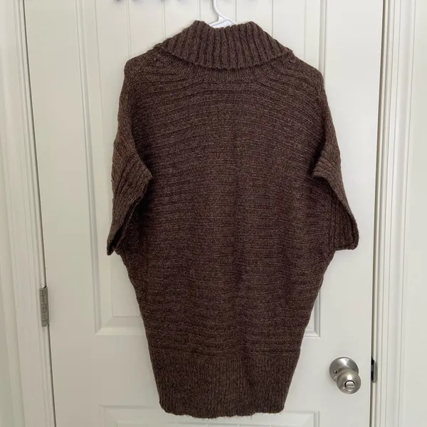 EUC | United States Sweaters women’s brown thick knit acrylic collar‎ sweater - Image 6