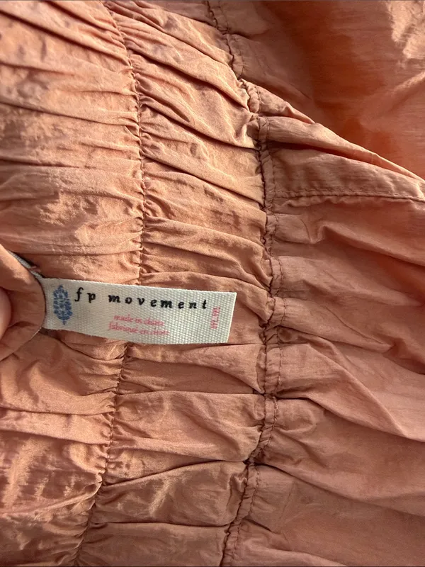 FP Movement by Free People Coral Pink Smocked Waist Athletic Shorts - Image 3