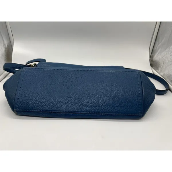 Kate Spade Crossbody Bag Womens Medium Blue Leather Zip Front Adjustable Strap - Image 6