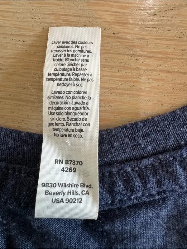 Savannah Bananas Short Sleeve Crop Tee heathered navy blue size medium - Image 4