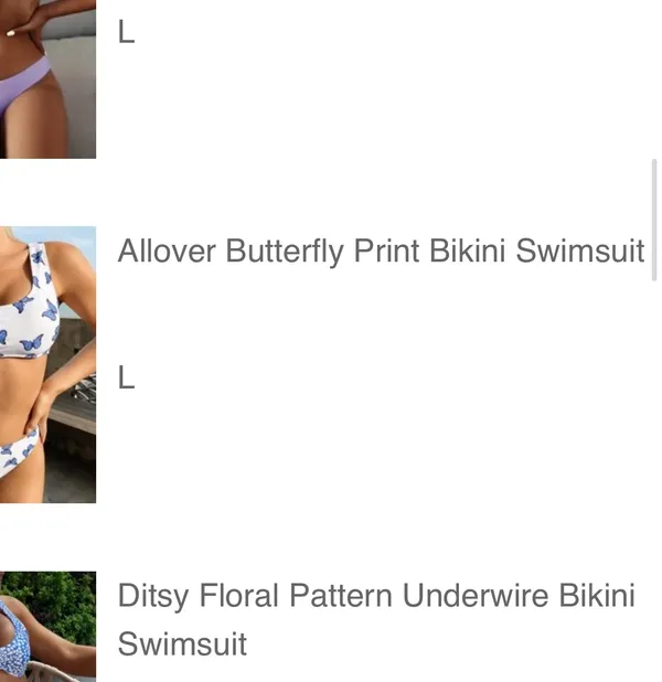 SheIn ALLOVER BUTTERFLY PRINT BIKINI - Image 2