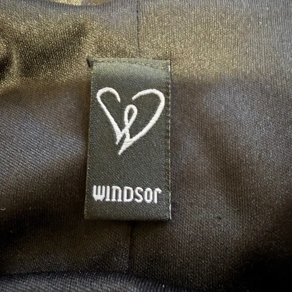 Windsor Maxi Dress Siz XS Black Satin Twist Front Crisscross Back 3/4 Homecoming - Image 7