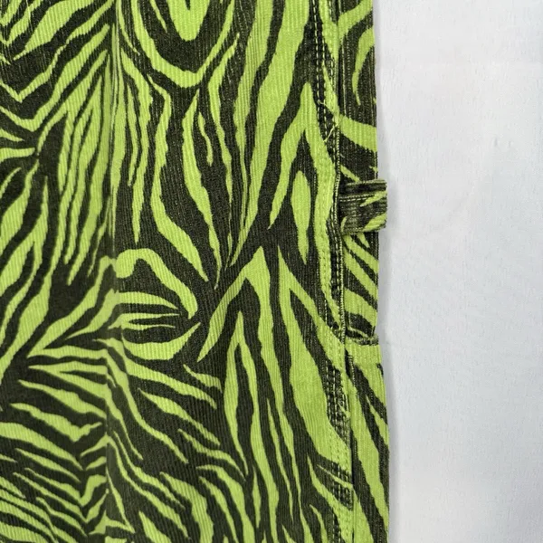 BDG Wide Leg Urban Outfitters Corduroy Pants 29 x 32 Juno Green Zebra Carpenter - Image 4