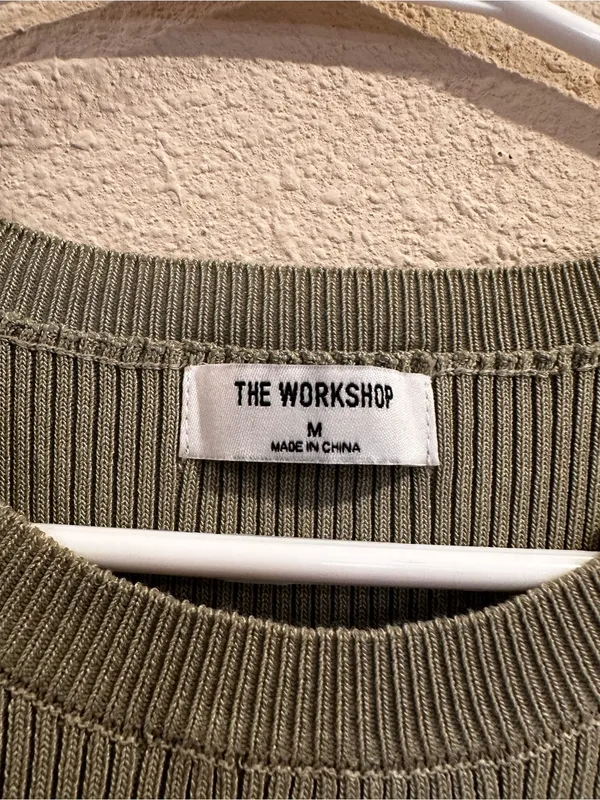 Workshop Republic Clothing The Olive Ribbed Tank Top Size Medium 0409 - Image 2