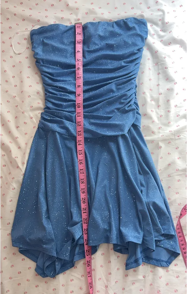 Windsor Blue Mini Sparkly Dress - Image 4