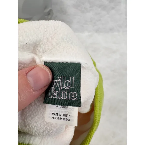 Wild Fable Lime Green‎ Daisy Floral Knit Beret Hat Fleece Lined One Size - Image 5