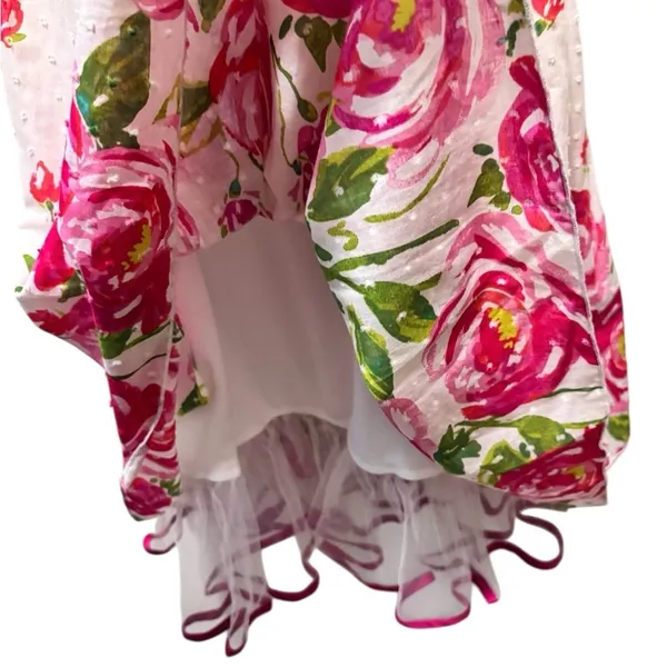 Y2K Vintage My Michelle Party Romantic Dress Jr 11 Pink White Floral Cottagecore - Image 4