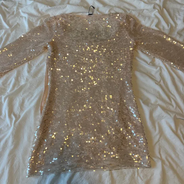 Rumor Boutique LF Rumored Mackie Sequin Long Sleeve Mini Shift Dress - Image 7
