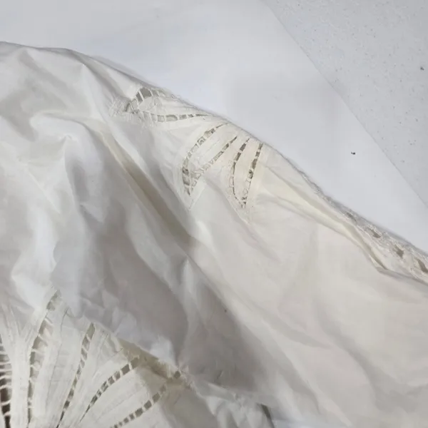 HEMANT AND NANDITA Lani Palm Mini Dress in White XS - Image 7