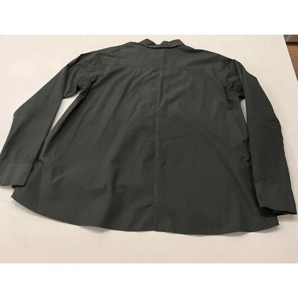 Uniqlo U Womens Olive Satin Cotton Shirt Jacket Small - Image 3