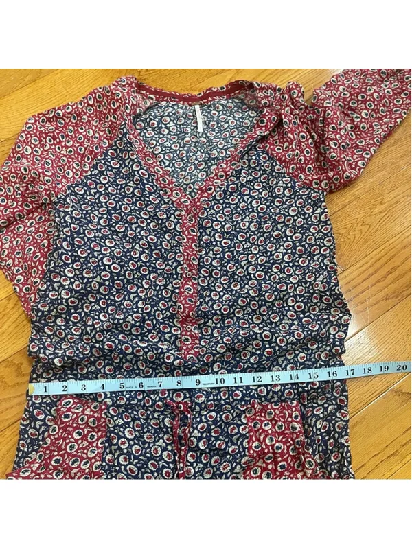 Free People Y2K Leia Floral Jumpsuit Village Country Style Boho Cottagecore Sz S - Image 6