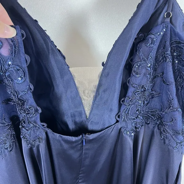 Alyce Paris strapless glitter cocktail dress Blue Plus Size 22 Evening Romantic‎ - Image 9