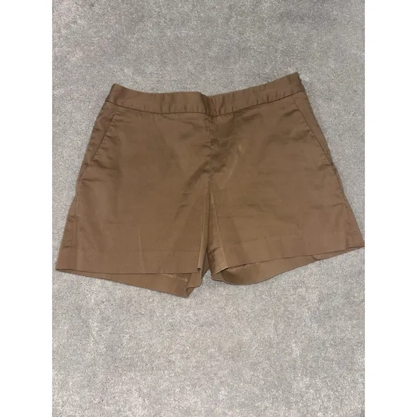 Everlane Khaki High‎ Waist Size 6 Side Zip up Shorts Pockets - Image 3