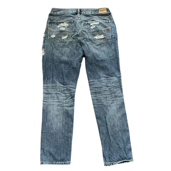 American Eagle Outfitters Blue Distressed Ankle Length Jeans(Size 6) - Image 2