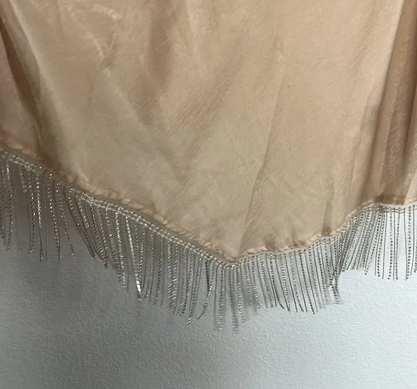 NWT Lily White Satin Bedazzled Fringe Crop Top sz 3X - Image 2