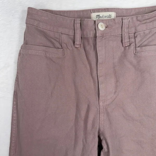 Madewell 26 Slim Emmett Tapered Pants High Rise Vintage Petal Pink MD115 Relaxed - Image 5