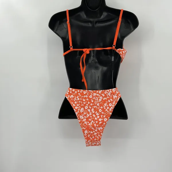 Zaful Women's Swimsuit NWT‎ Size 4 Color Orange (1004) - Image 2