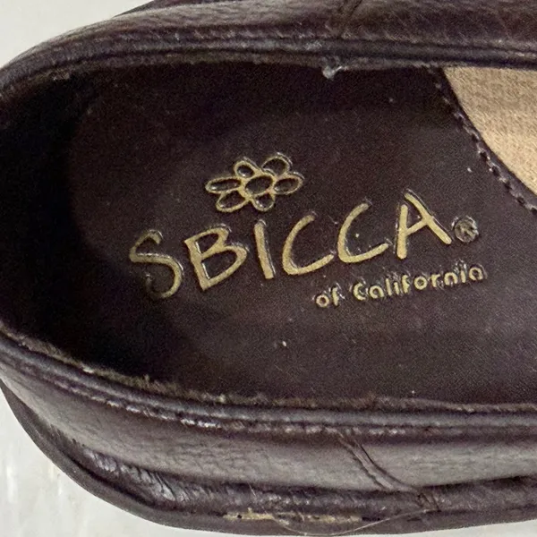 Sbicca Mary Jane Buckle Strap Shoes‎ 6.5 Brown Pebbled Leather Comfort Cottage - Image 13