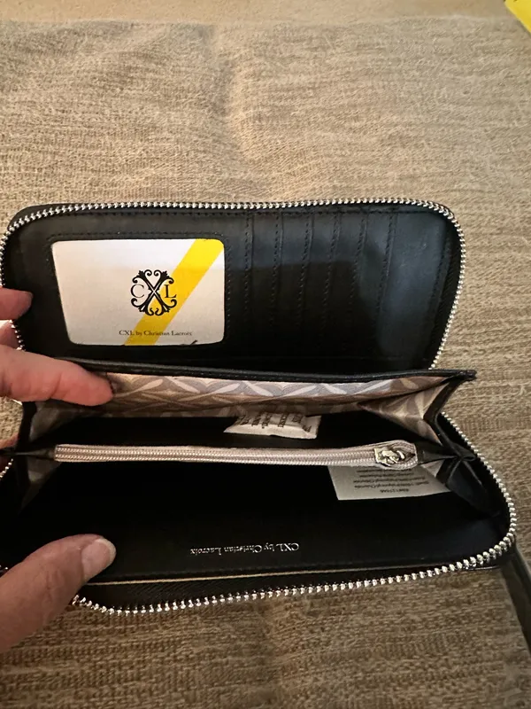 CLX by Christian Lacroix Kara Croco zip around wallet/wristlet - Image 2