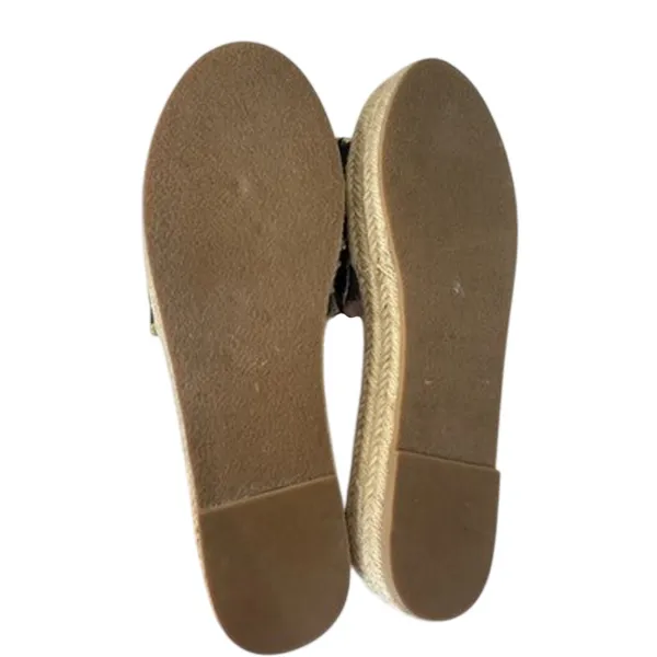Jack Rogers Palmer Slide Espadrille Sandals Midnight Gold Linen Womens Size 9 M - Image 5