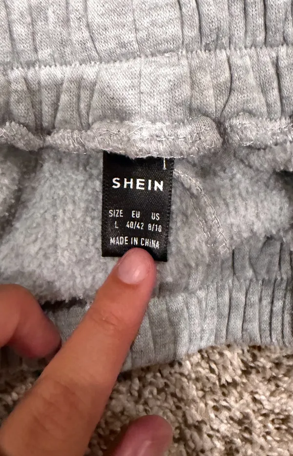 Grey Shein Sweatpants Wide-Leg - Image 2