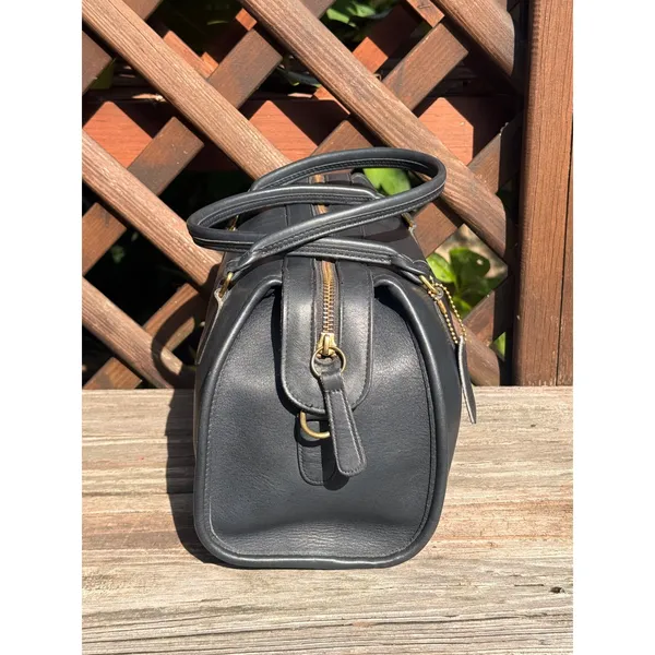 Coach Vintage Broadway Satchel Navy Blue Speedy Leather - Image 4