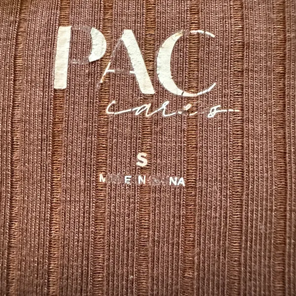 Pacsun brown ribbed long sleeve knit crop top small - Image 4