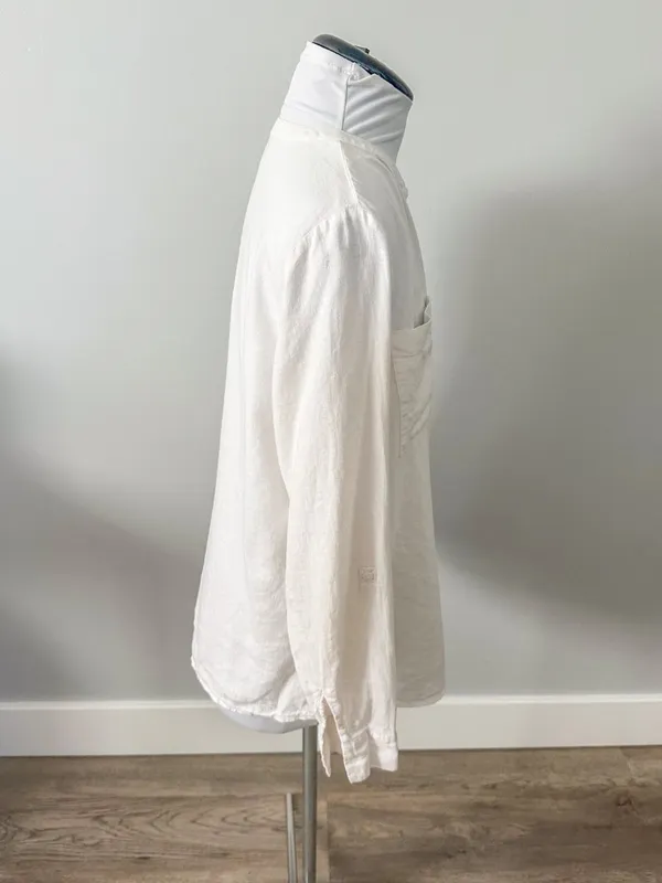 Anthropologie Calligraphie White Linen Shirt - Image 5