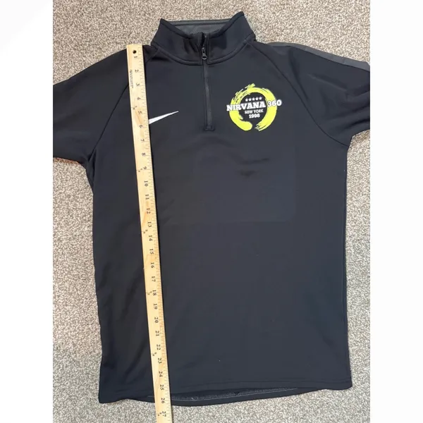 Nike Womens Dri-FIT 1/4 Zip Pullover Black Nirvana 360 Graphic Small - Image 4