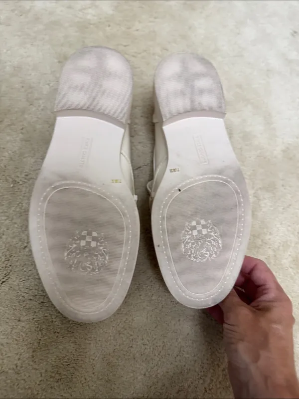 Vince Camuto Cream Patent Loafers - Image 4