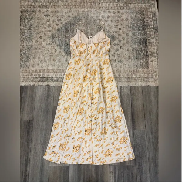 Hello Molly Floral Silk Midi Dress - Image 4